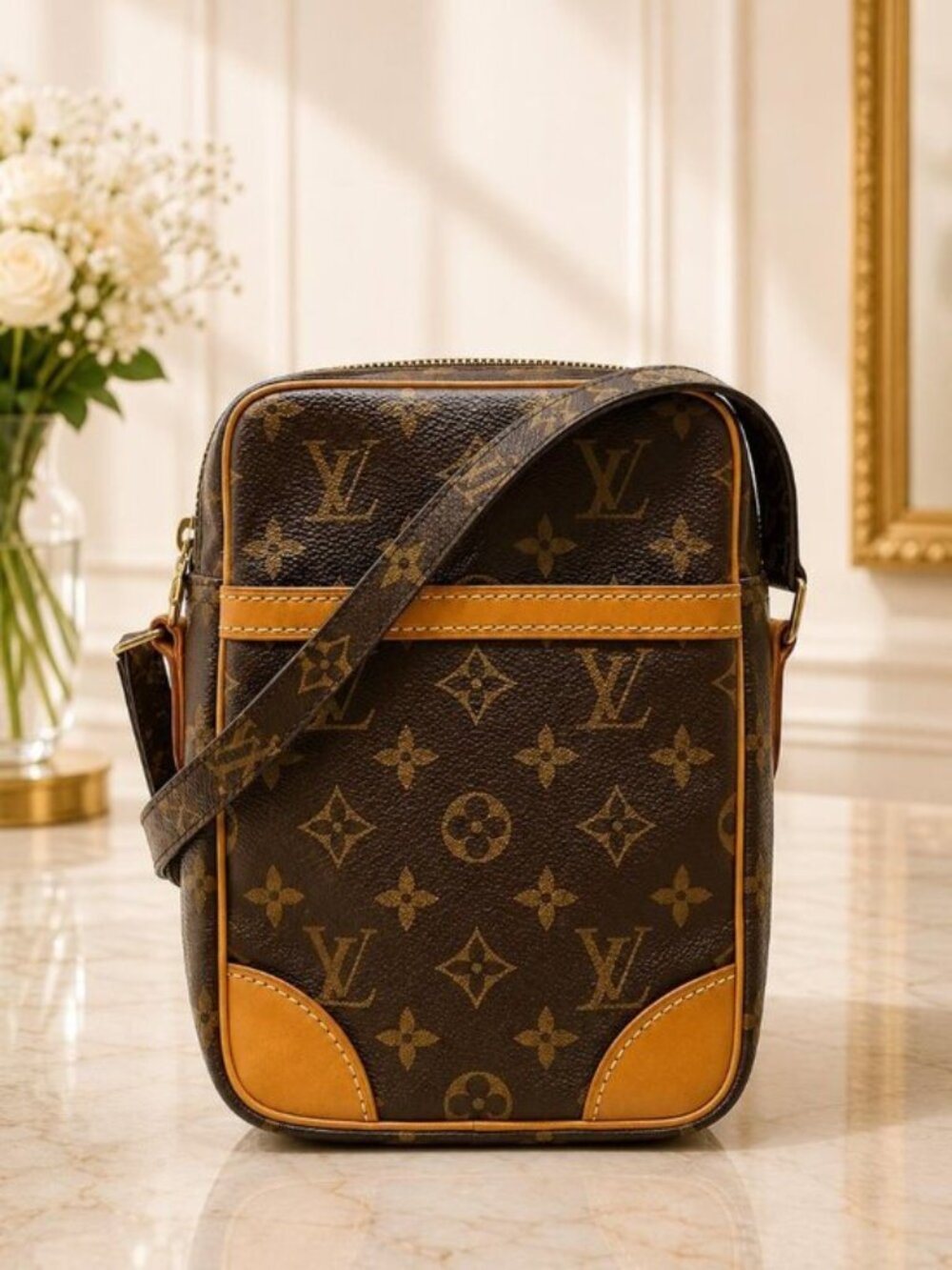 Authentic Louis Vuitton Danube Monogram Canvas Crossbody Shoulder Bag - Picture 1 of 16